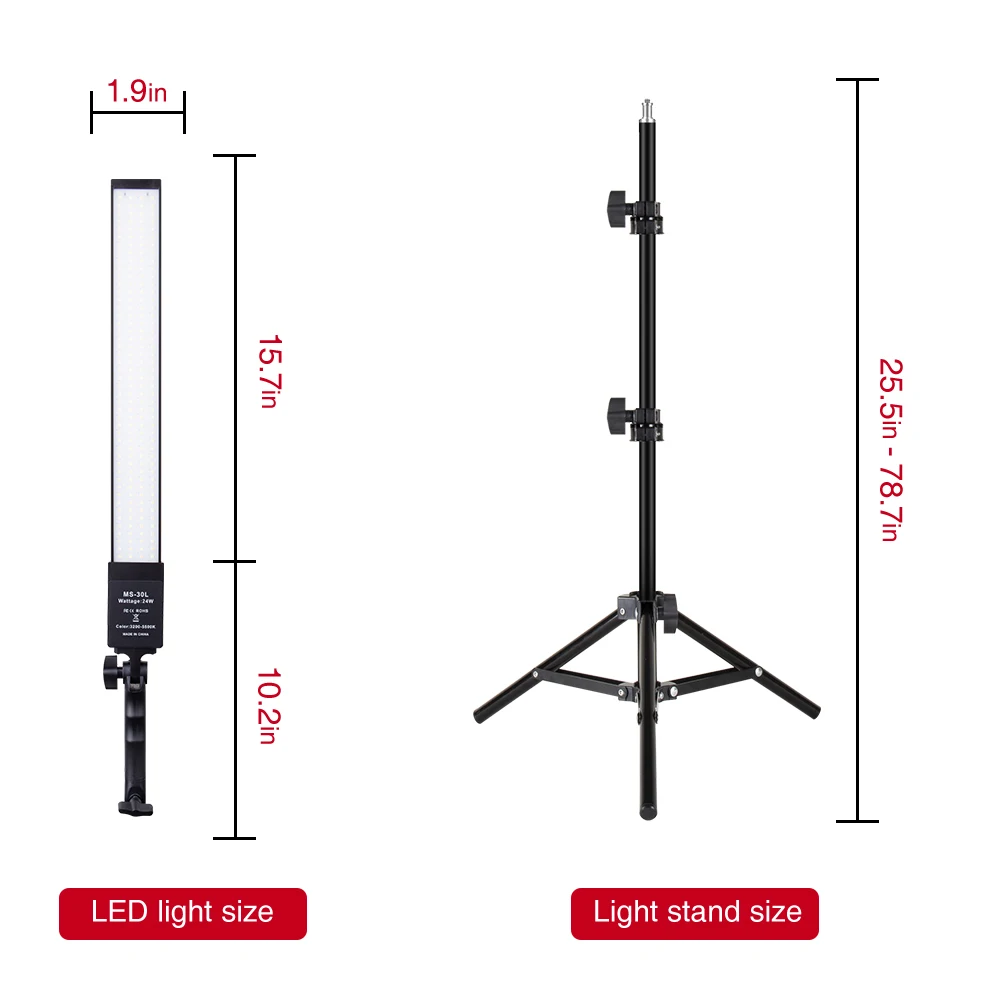  Photography Studio Lighting Kit Bi-color 3200-5500K Studio kits with 188*2Pcs LED lights 2M light S - 4000202048703