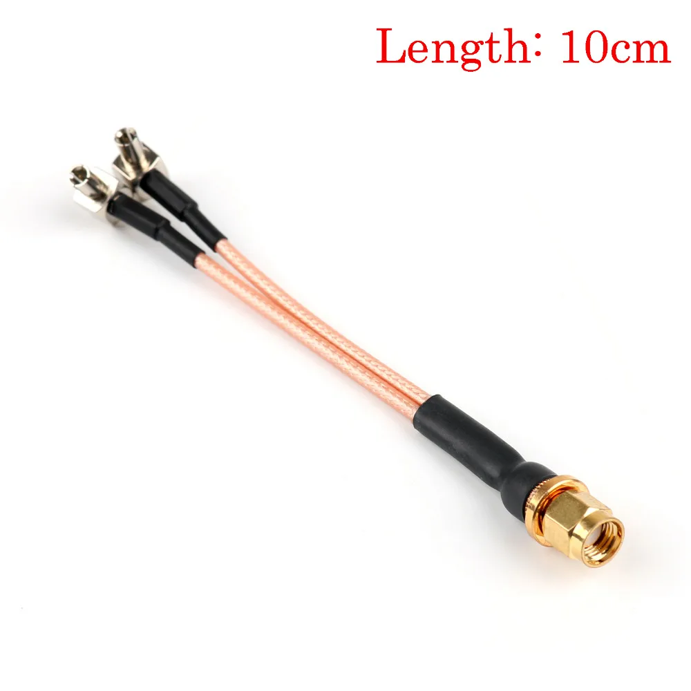 

Areyourshop RP SMA Plug Jack Female Pin To Y Type 2x TS-9 Splitter Combiner Pigtail RG316 10cm 1/10PCS Wholesale Cable