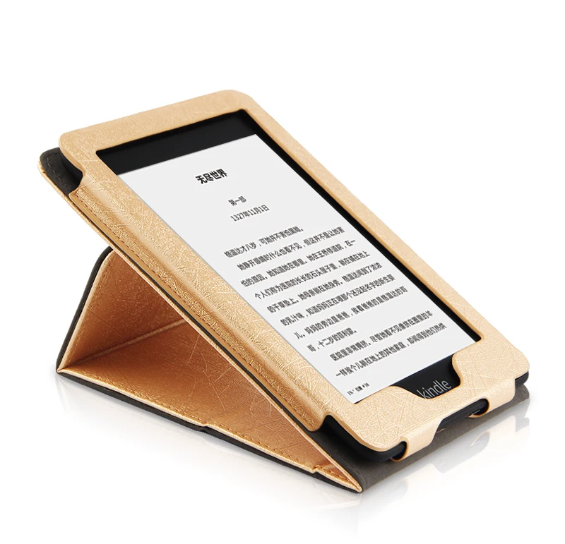 Тонкий Шелковый кожаный флип чехол с подставкой Магнитный смарт для Amazon Kindle