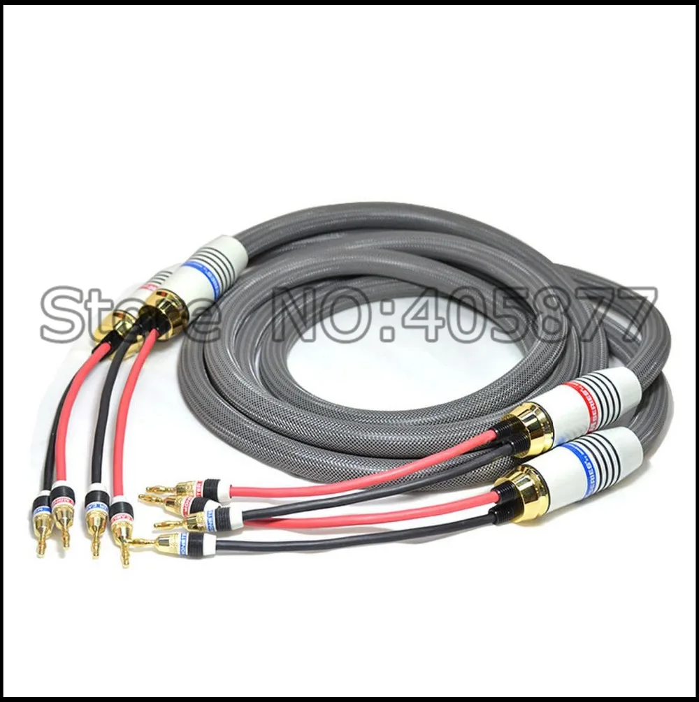Pair Hi End pure copper audiophile speaker cable 2.5M hifi speaker