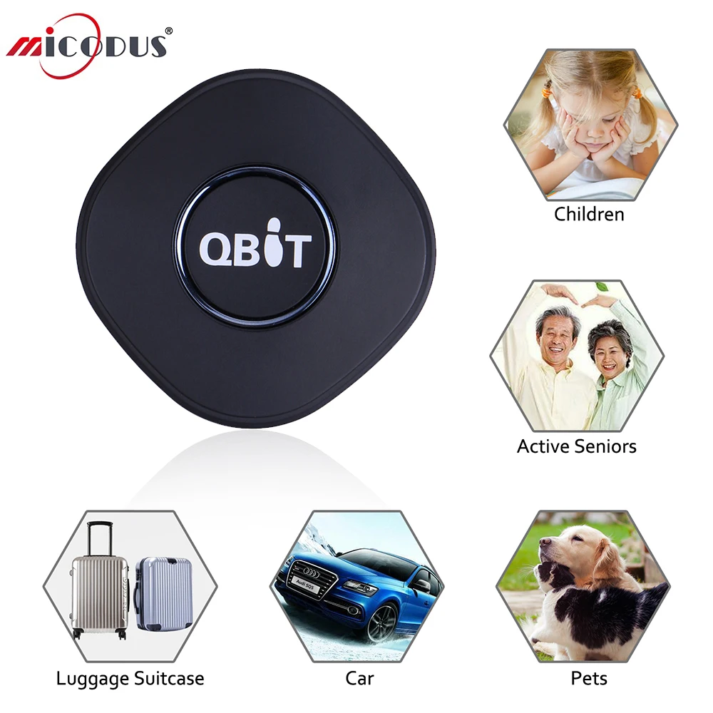 Персональный GPS трекер Concox Qbit MINI Q1 локатор водонепроницаемый прибор для