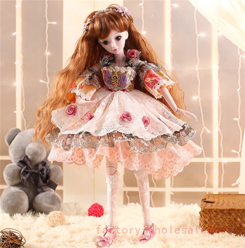 Новинка 60 см Ball1/3 BJD шарнирная кукла женские глаза бесплатно лицо макияж полный комплект одежды подарок на день рождения кукла игрушка