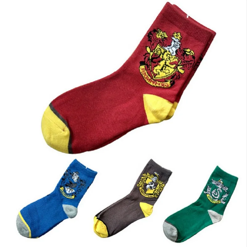 Harry Potter Socken Gryffindor Hufflepuff Slytherin Ravenclaw Socks Cosplay Lang 