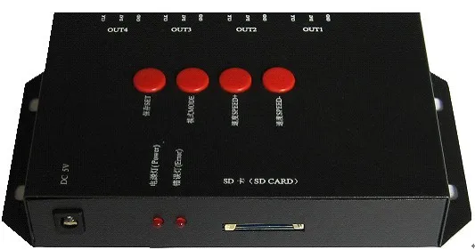 

T-4000,SD card LED pixel controller;off-line;SPI signal output;1024pixels*4ports output