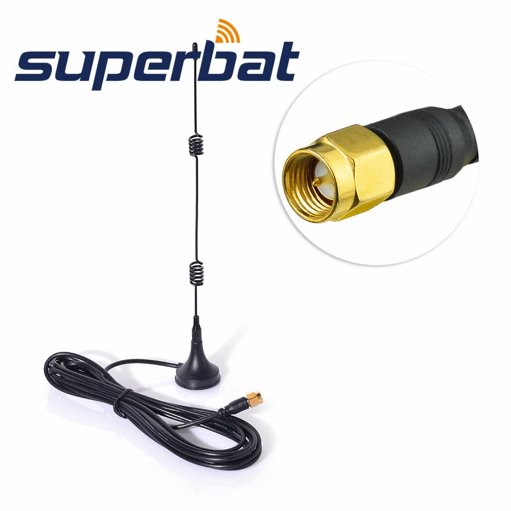 

Superbat 2.4GHz SMA Male Plug Connector 7dBi Wireless Wifi WLAN Signal Booster Antenna 5X Range Extender