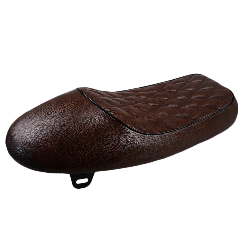 Black MonkeyJack Motorcycle Vintage Cafe Racer Hump Saddle Seat for Honda Suzuki Yamaha Kawasaki