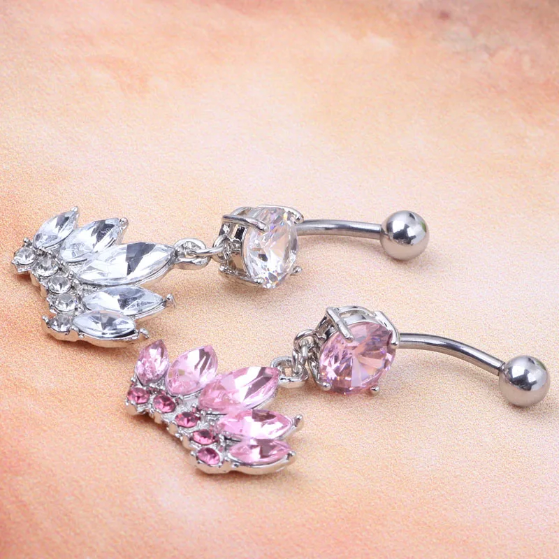 Hot Belly Button Rings Body Jewelry Piercing Ombligo Crystal Belly Navel Barbell Bar Ring Body 