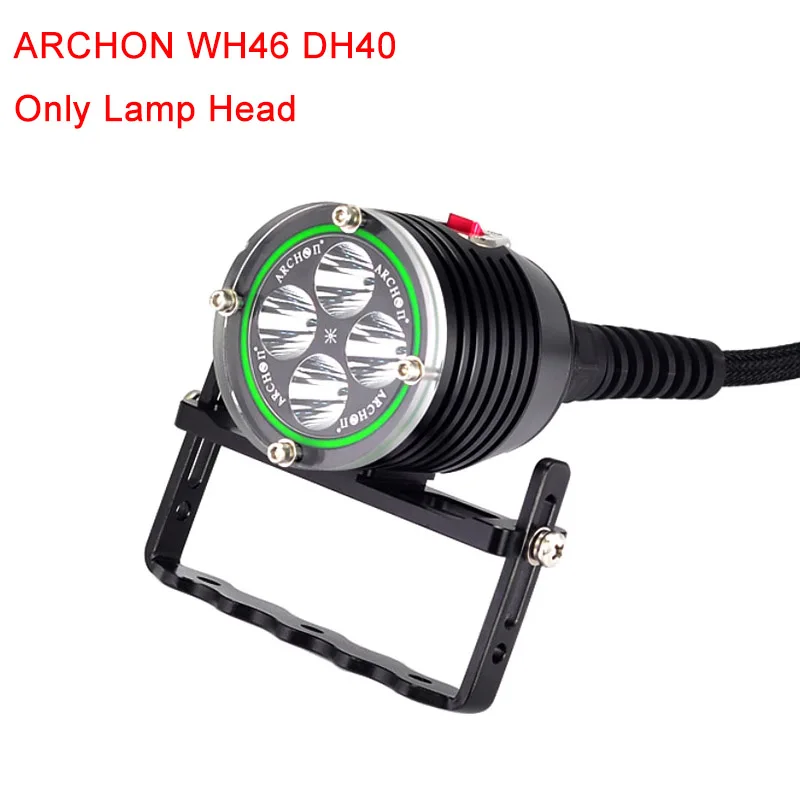 ARCHON WH46 DH40 подводная Канистра Дайвинг вспышка светильник Дайвинг фотография видео светильник* 4* L2 светодиодный(DH160 WH166 только лампа голова - Испускаемый цвет: Only Lamp Head