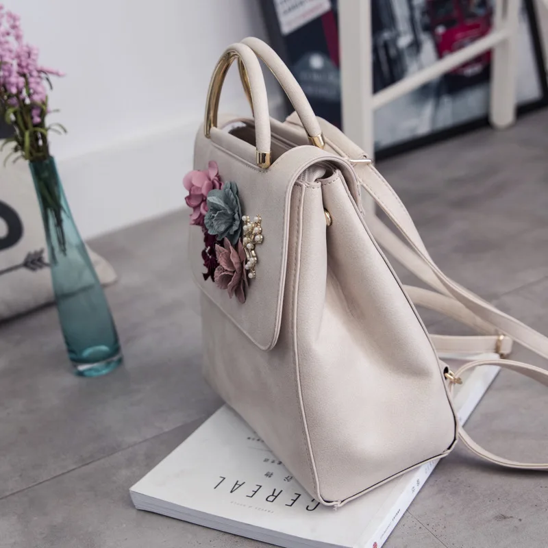 Designer Flower Women Backpack Small High Quality Beading School Bags For Girls multifunctional backpack female shoulder bag (22)