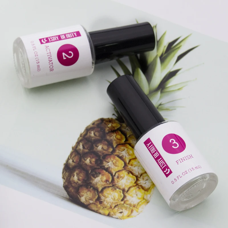 ISAYBEAUTY Base Gel superior activador en seco Natural cepillo ahorrador para polvo de uñas ISAYBEAUTY Base Gel superior activador en seco Natural cepillo ahorrador para polvo de uñas