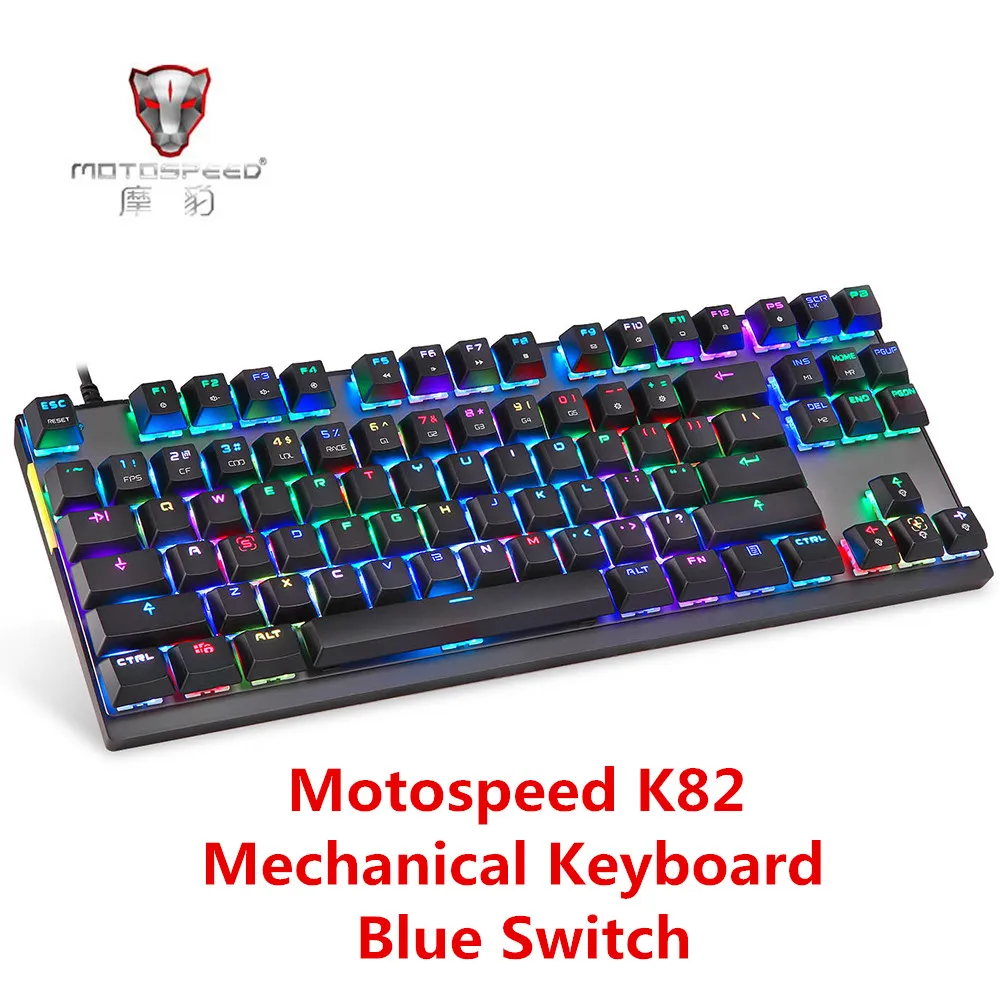Motospeed K82 USB проводной механическая клавиатура с RGB Подсветка все Ключ анти-призрак