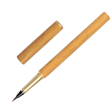 Ручка из натурального бамбука, перьевая ручка, стильная мягкая ручка, очень мягкий наконечник для письма, практика каллиграфии, сменная кисть для чернил, ласка