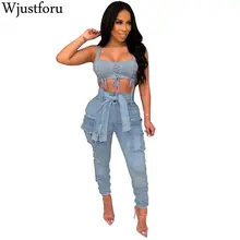 Wjustforu бинты рваные джинсы брюки женские Bodycon пакет отверстие джинсовые брюки женские 3 цвета повседневные брюки-карандаш, джинсы Vestidos