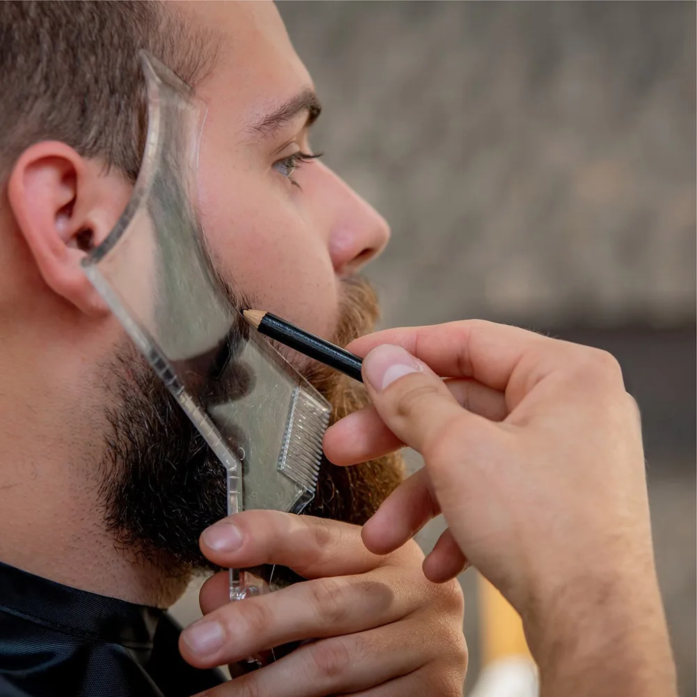 

Hot Sale 1 Pcs Symmetry Trimming Beard Shaper Styling Shaping Template Comb Barber Tool ---MS