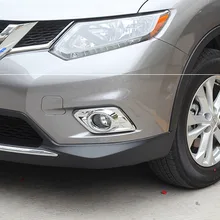 ABS Chrome Front Foglight Cover For X-Trail 2014 Exterior Car Decoration Accessories