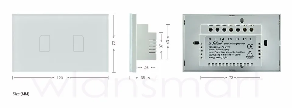 Broadlink TC2 US/AU стандартный умный дом RF сенсорный выключатель света 123 банды 110 В 220 в пульт дистанционного управления настенный сенсорный переключатель панель