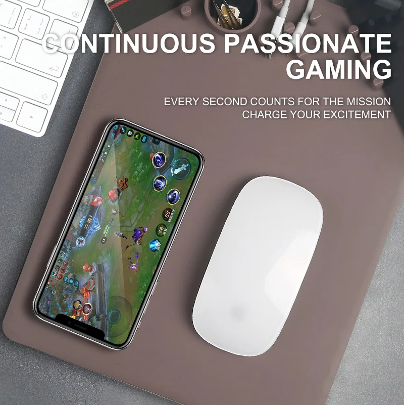 Ascromy Wireless Charger Mouse Pad Qi Wireless Charging Charger Storage Mouse PadMat for Iphone 8 Plus X Samsung Galaxy S8 S7 (10)