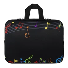 hot- 17" 17.3" 17.4" Music Note Notebook Laptop Sleeve Handle Bag Case