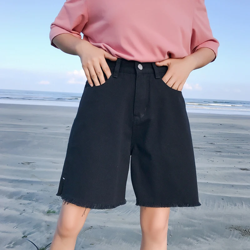 

Pure Cotton Denim Korean BF Summer Wind Female Sexy High Waist Denim Shorts Women Worn Loose Jeans Shorts Loose Shorts Plus Size