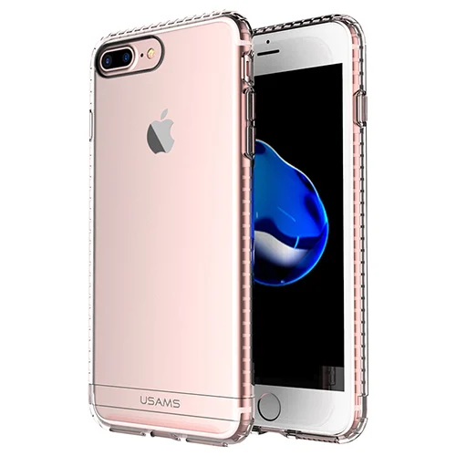 Transparent RoseGold Защитный чехол для iPhone 7 7Plus USAMS чехол для телефона для iPhone 8 8Plus задняя крышка чехол Полная защита для iPhone 4,7 5,5 дюймов - Цвет: Transparent RoseGold