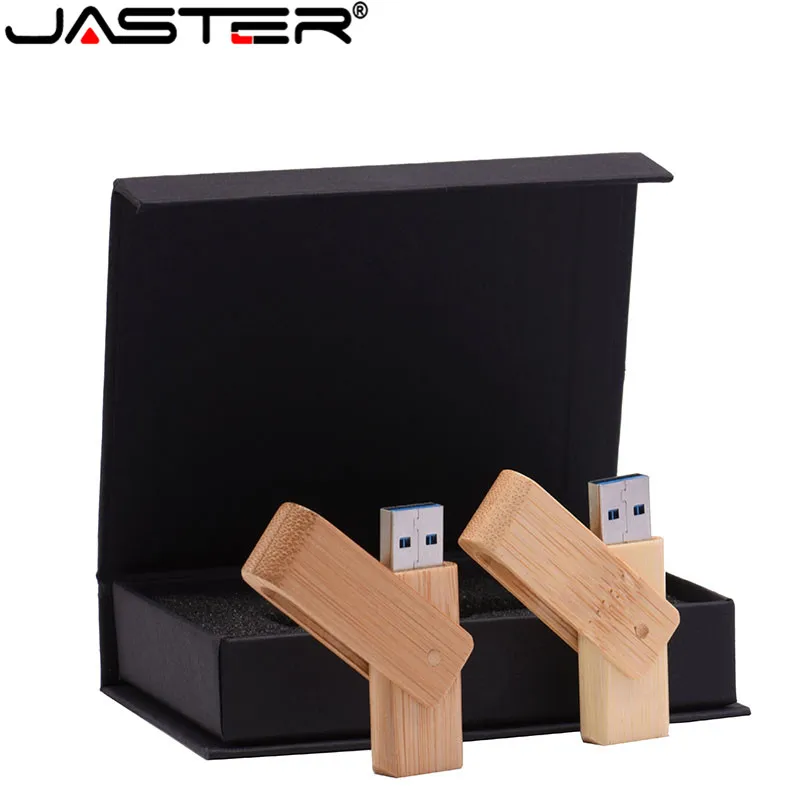 

JASTER Natural wooden walnut and carbonized bamboo usb 2.0 memory flash stick pen drive with custom box