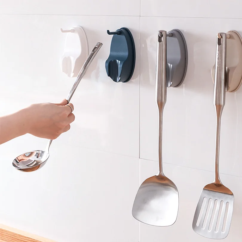 

Spatula Hook Wall-Mounted Kitchenware Hook Plastic Paste Kitchen Tools Storage Hook EGP131