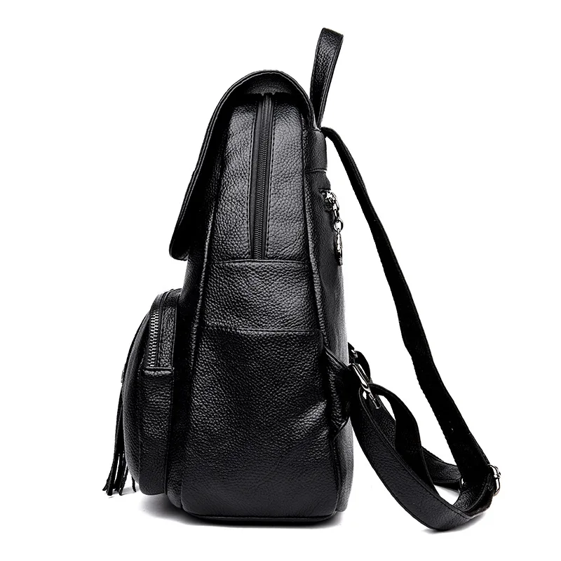 Новое поступление, женский рюкзак, кожаный, женский, высокое качество, PU, с кисточками, школьный рюкзак для подростков, Sac A Dos Femme