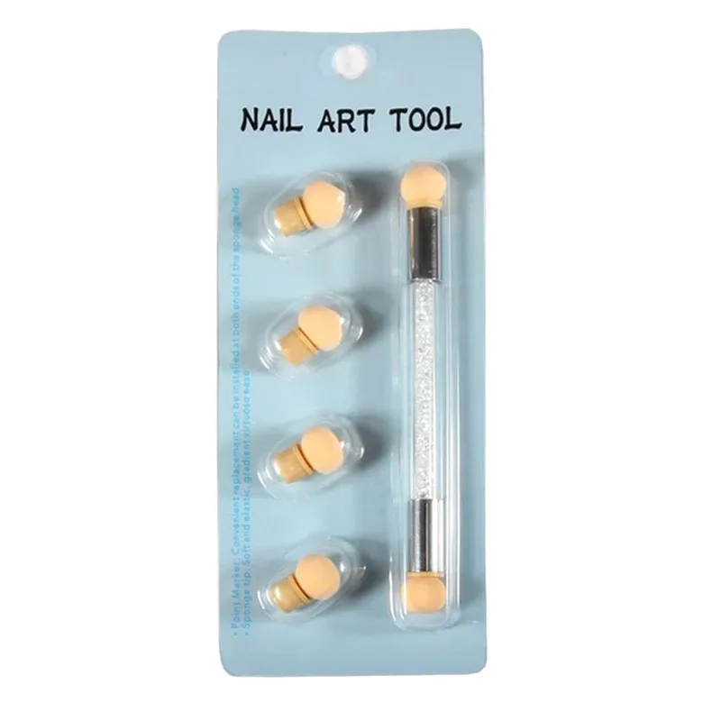 Bittb пилочки для ногтей художественные губки кисти блестящая пудра гель лак для рисования градиентная ручка для дизайна ногтей украшения маникюрные инструменты - Цвет: BBTNSET-White