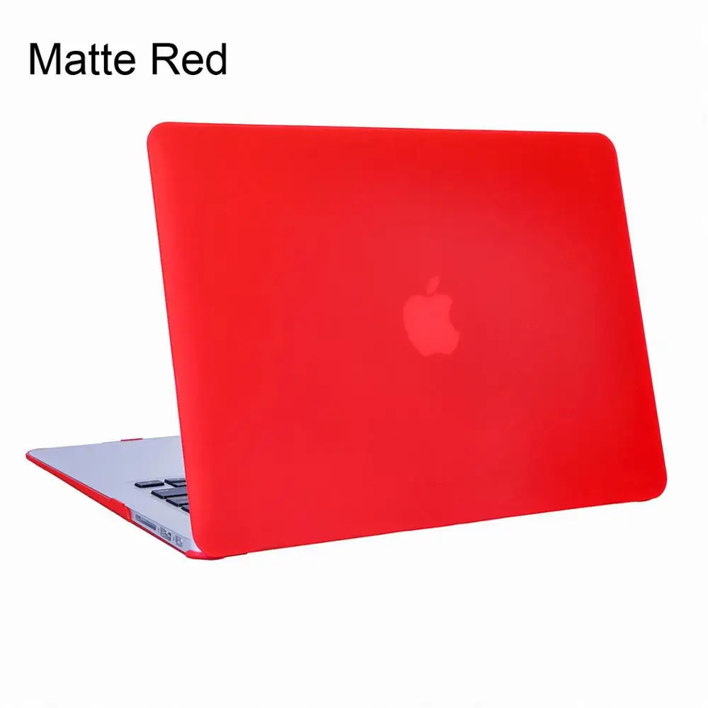 Матовая оболочка чехол для MacBook Air Pro retina 11 12 13 15 дюймов Сумка для ноутбука чехол для coque Mac Book Air 11 13 Чехол - Цвет: Matte Red