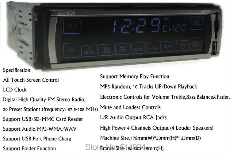 Новое поступление, автомобильное радио, MP3 плеер, поддержка USB/SD/MMC, устройство для чтения карт, сенсорный экран, управление автомобилем, стерео, FM радио, Аудио плееры