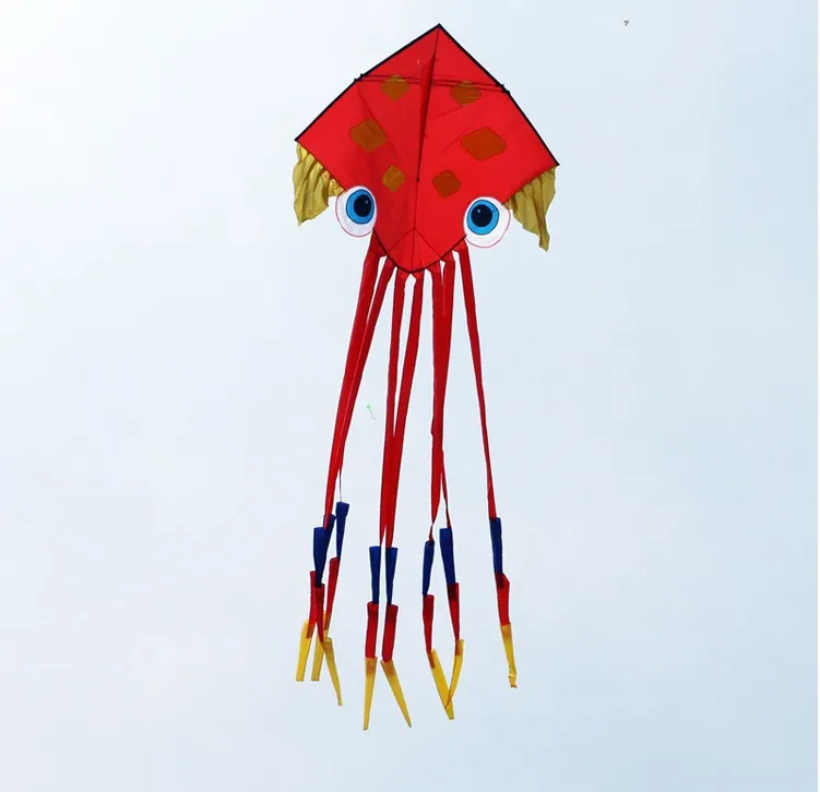 Free shipping high quality 6.5m octopus kite easy control toy nylon