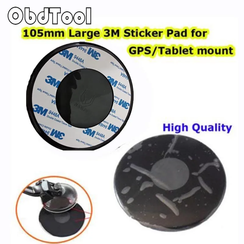 

OBDTOOL 75MM 105mm Large Mobile Phone / GPS / Car DVR Suction Cup Mount Universal 3m Adhesive Sticky Paste Base Holder 1PcS