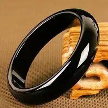 Натуральный черный агат браслет Халцедон черный браслет