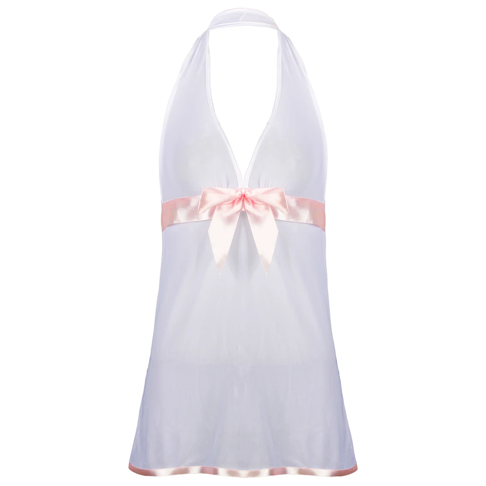 

6pcs New Styles White Blue Sexy Lingerie Babydoll Chemise Camisole sets + G-string