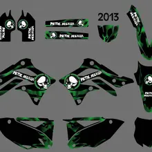 Мотоцикл новая команда Графика фон Наклейка Набор наклеек для Kawasaki KX450F KXF450 KX 450F KXF 450 2013