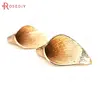 6PCS 19x10MM 29x16MM 14x8MM 24K Gold Color Brass Flower Tassel Caps Calla Beads Caps Diy Jewelry Findings Accessories ► Photo 3/6