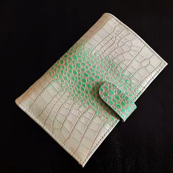 

Yiwi Peacock Green Genuine Leather Rings Notebook A6 Brass Binder Agenda Organizer Cowhide Diary Journal Sketchbook Planner