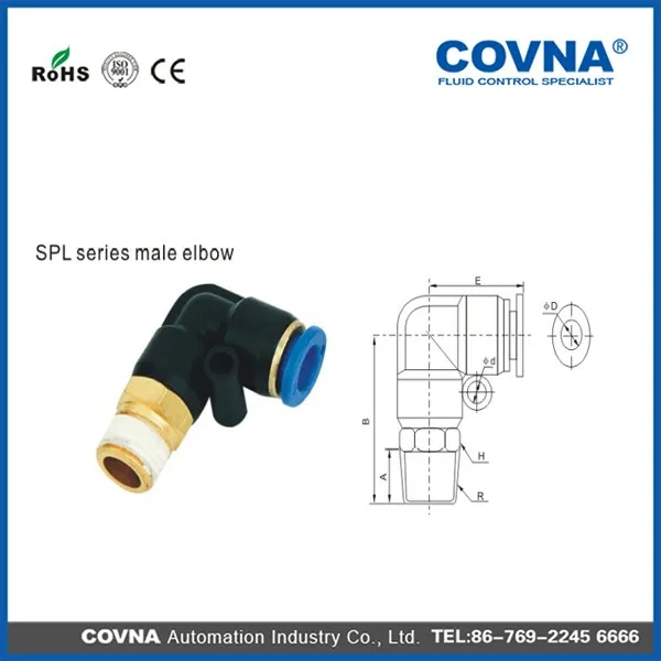 SPL1/2-3mm Pneumatic Fittings Elbow Fittings