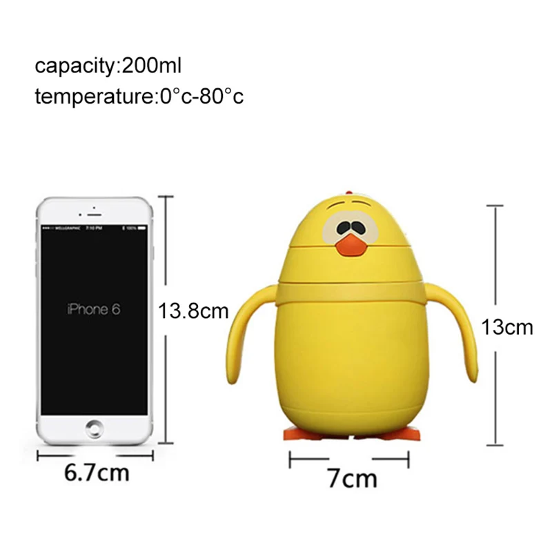 Курицы из мультика детская термобутылка стеклянная бутылка для воды портативный детский стакан с соломинкой креативный подарок 2 стиля питьевой чашки