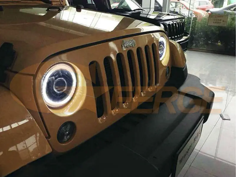 RGB angel eyes Jeep Wrangler CJ TJ JK Headlamp(16)