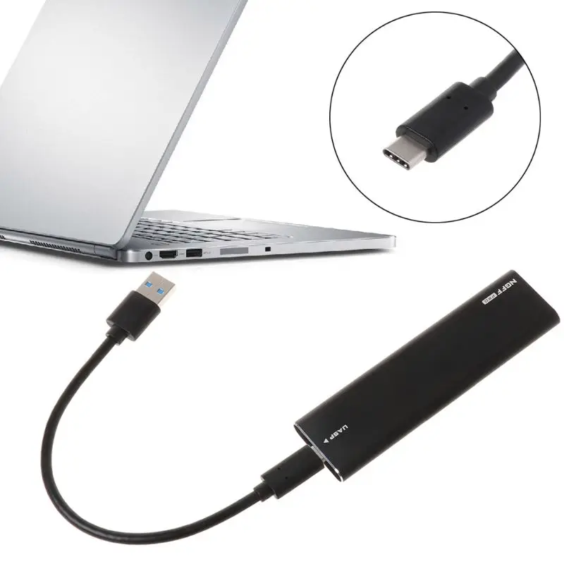 USB C M.2 NGFF корпус жесткого диска B Ключ SATA считыватель SSD 3 0 адаптер алюминиевый