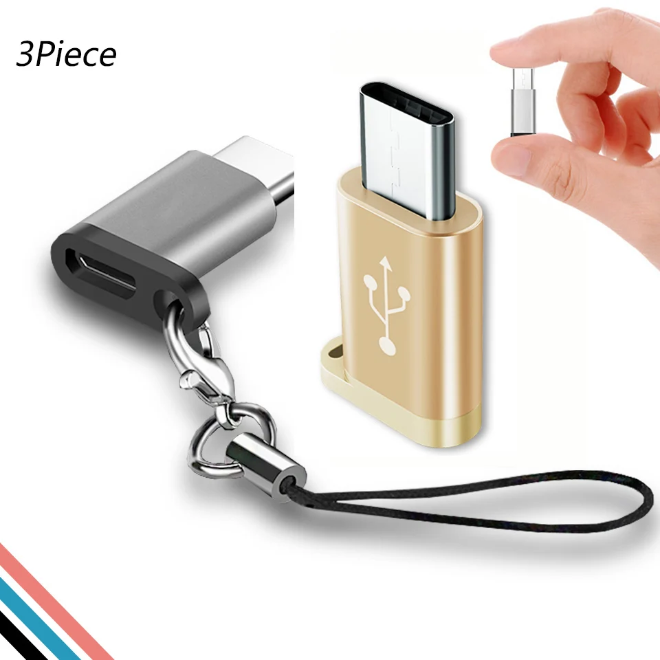 3 шт. USB Type C OTG адаптер разъем конвертер металлический для Samsung Galaxy Note 9 8 S9 S8 Plus A8 A9