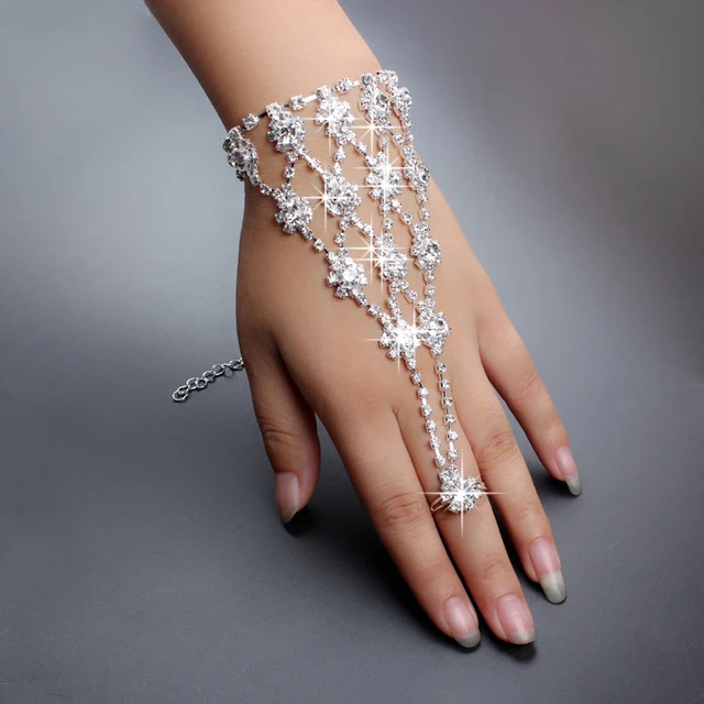 Buy Sparking Silver Color Wedding Bridal Bracelet With