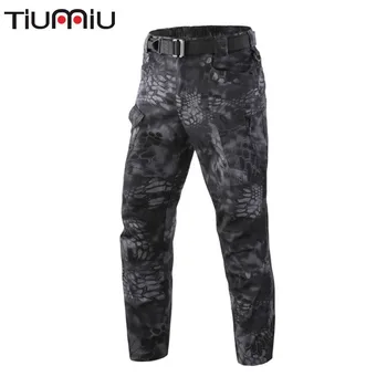 

Military Camouflage Overalls Check Gingham Multi Bag Trousers Ventilation Wear-resisting Defence Tearing Tactic Trousers Army