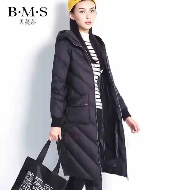 Cheap 2016 new hot winter Thicken Warm woman Down jacket Coat Parkas Outerwear Hooded Luxury Brands long plus size XL Slim black
