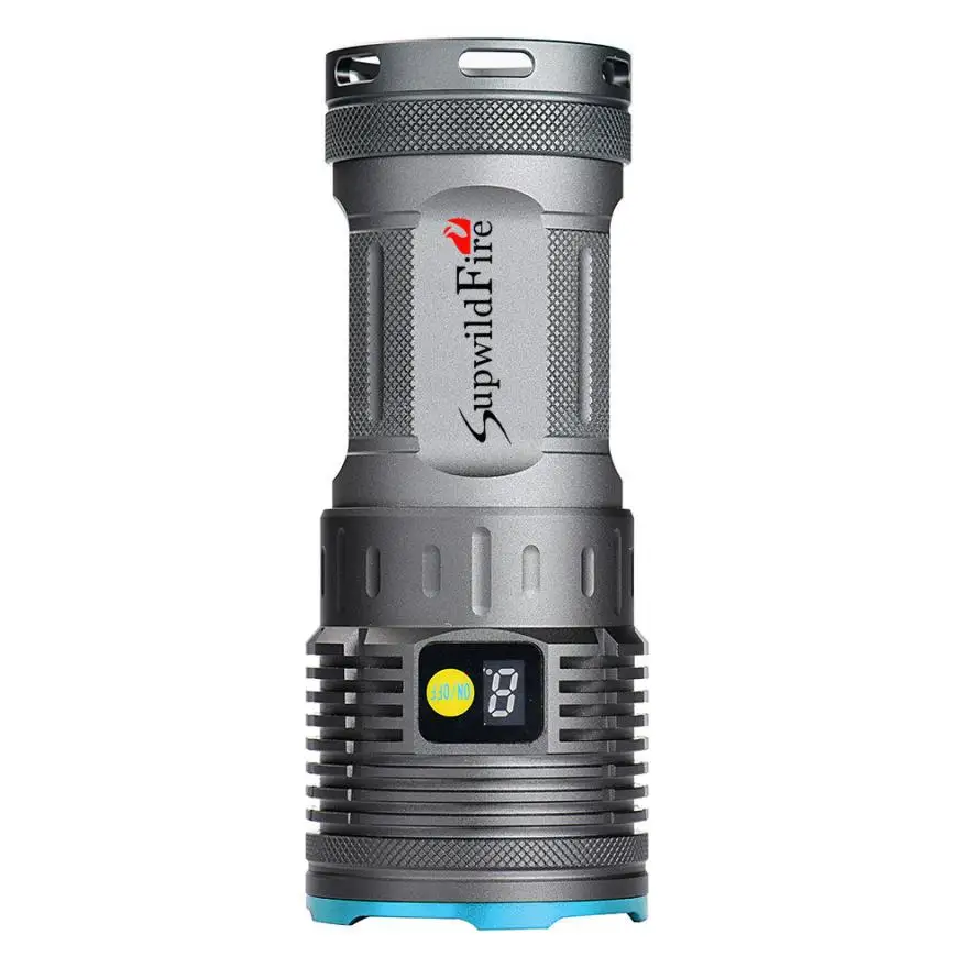 

2017 NEW FREE SHIPPING Supwildfire 25000LM 9 x XM-L T6 LED Power & Mode Digital Display Flashlight N3