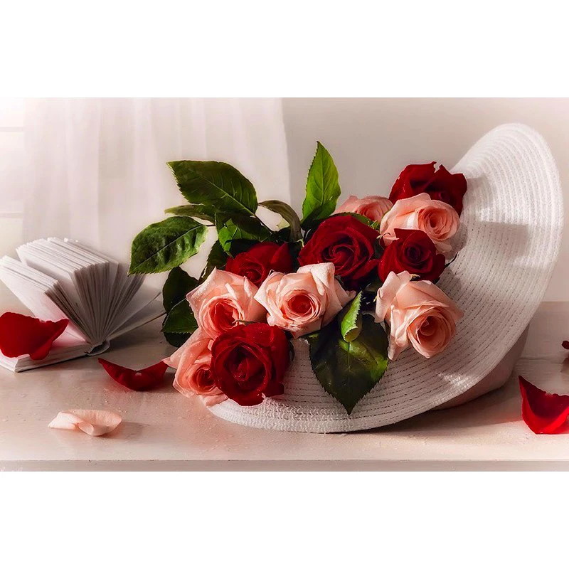 

Full Square/Round Drill 5D DIY Diamond Painting "rose flower" 3D Embroidery Cross Stitch Mosaic Rhinestone Home Decor Gift
