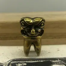 EDC инструменты латунные ножи бусины латунные щеки зуб резьба бусы на шнурок Паракорд нож брелок инструмент кулон#83