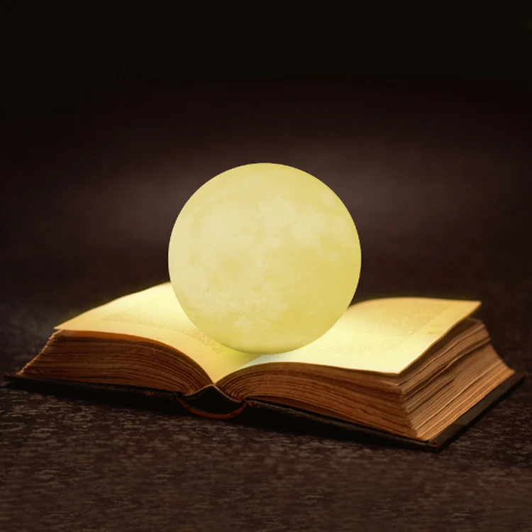 

20cm New Creative 3d printing usb led magical moon night light led lamp use for Children Baby Kids Bedroom Christmas Decoration
