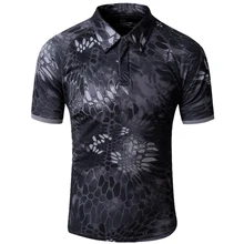 Камуфляжные армейские военные тактические рубашки размера плюс, крутые летние футболки с короткими пуговицами для спорта на открытом воздухе, походные футболки, мужские футболки